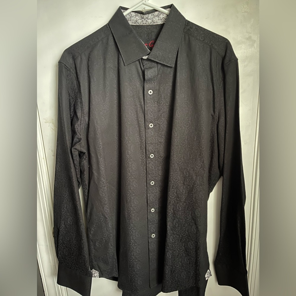 Black Robert Graham Mens Long Sleeve Button Up